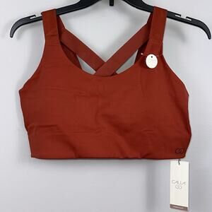 Calia by Carrie Underwood Powersculpt Crossback Sports Bra Size XL Dark Clay New